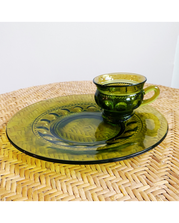 Set of 6 Vintage Avocado Snack Plates Set - Image 7