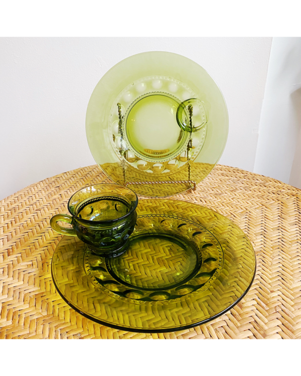 Set of 6 Vintage Avocado Snack Plates Set - Image 8