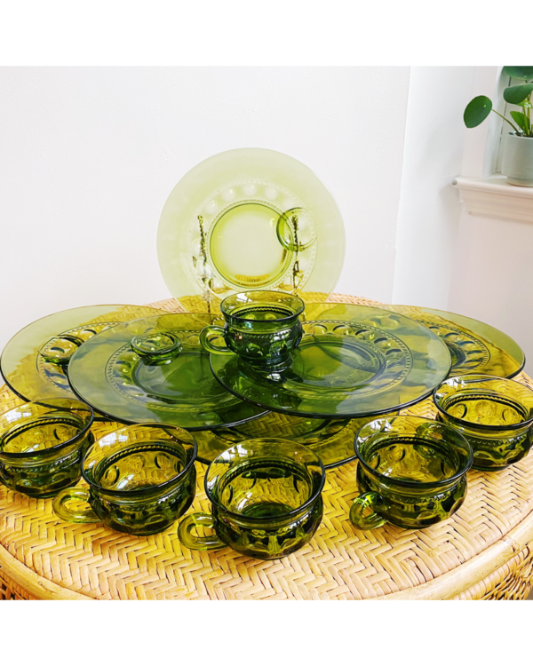 Set of 6 Vintage Avocado Snack Plates Set - Image 6